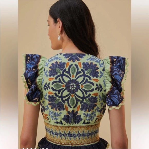 Farm Rio Ocean Tapestry Maxi Dress - Picture 9 of 9